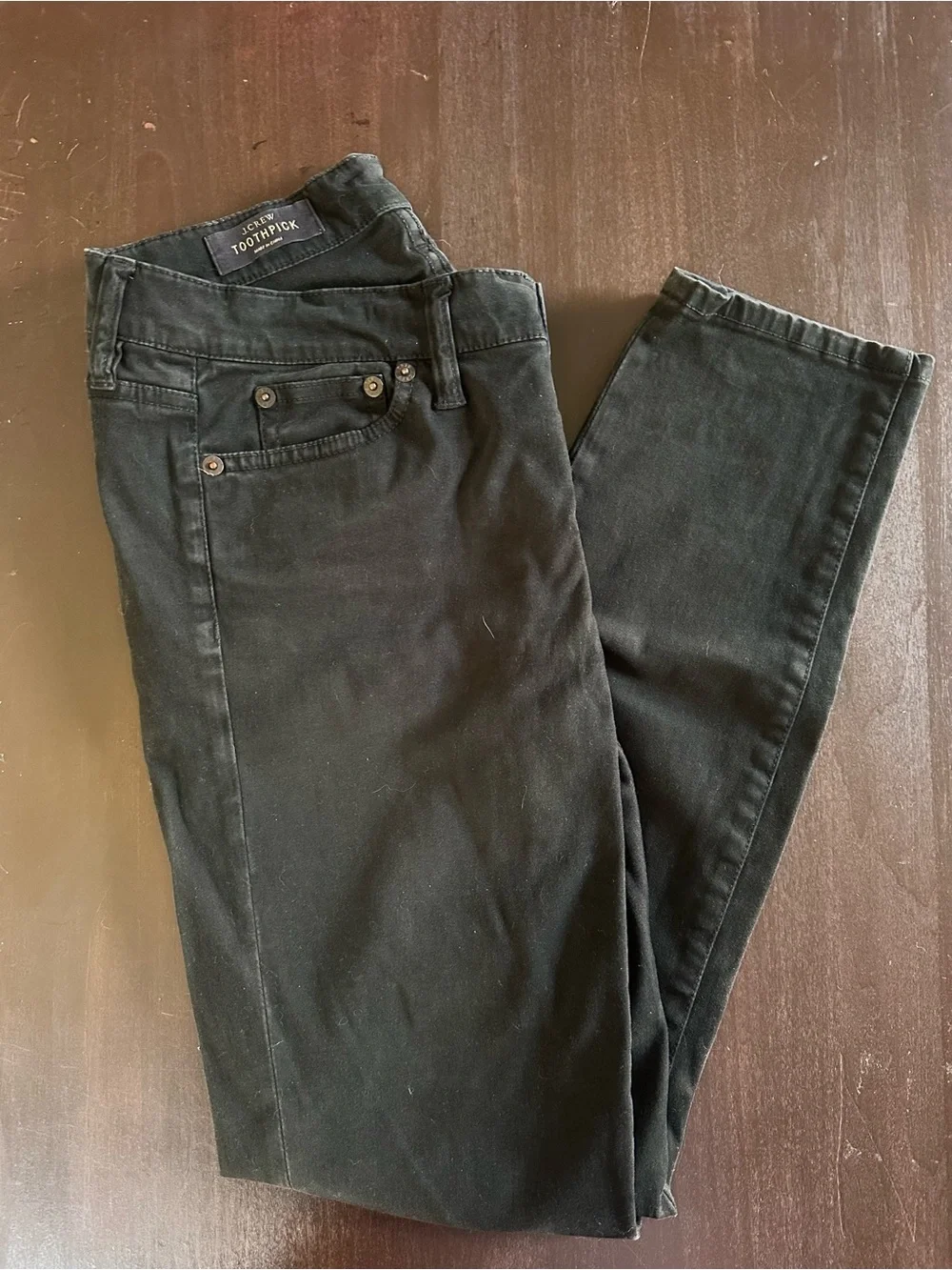 J-Crew Velvet Black Toothpick Jeans - Women